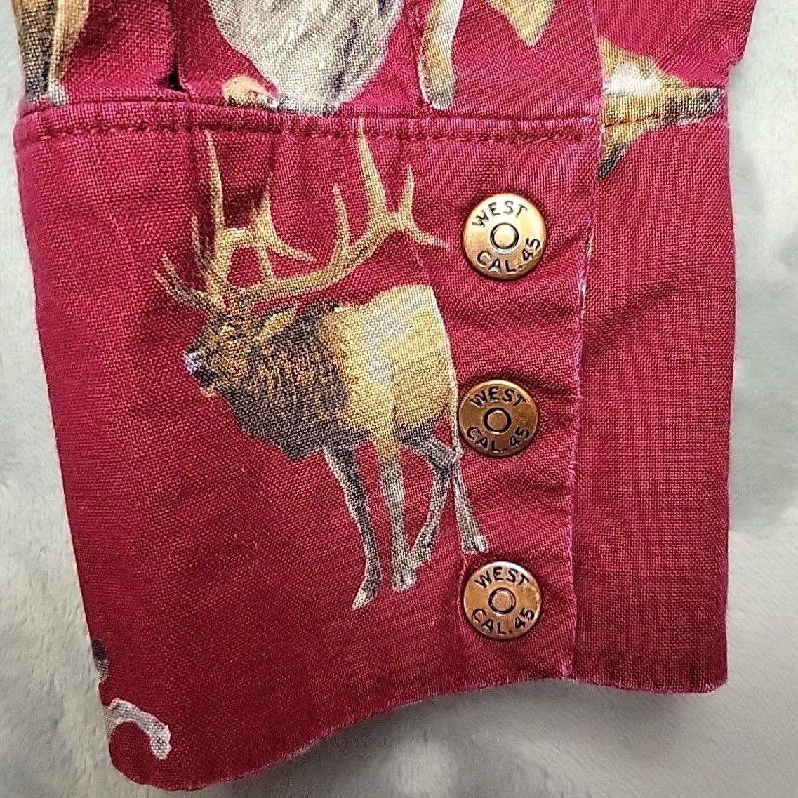 Vintage VTG Handmade Shirt Mens M Pearl Snap Western Elk Grizzly Hunting Cowboy Montana Shirt Size US M / EU 48-50 / 2 - 6 Thumbnail