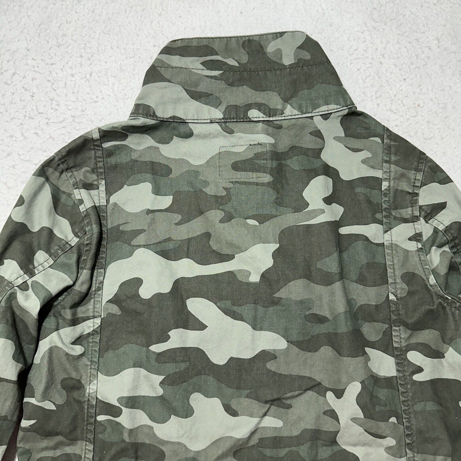 Old Navy Old Navy Small Full Zip Military Jacket Green Camouflage Size S / US 4 / IT 40 - 11 Thumbnail