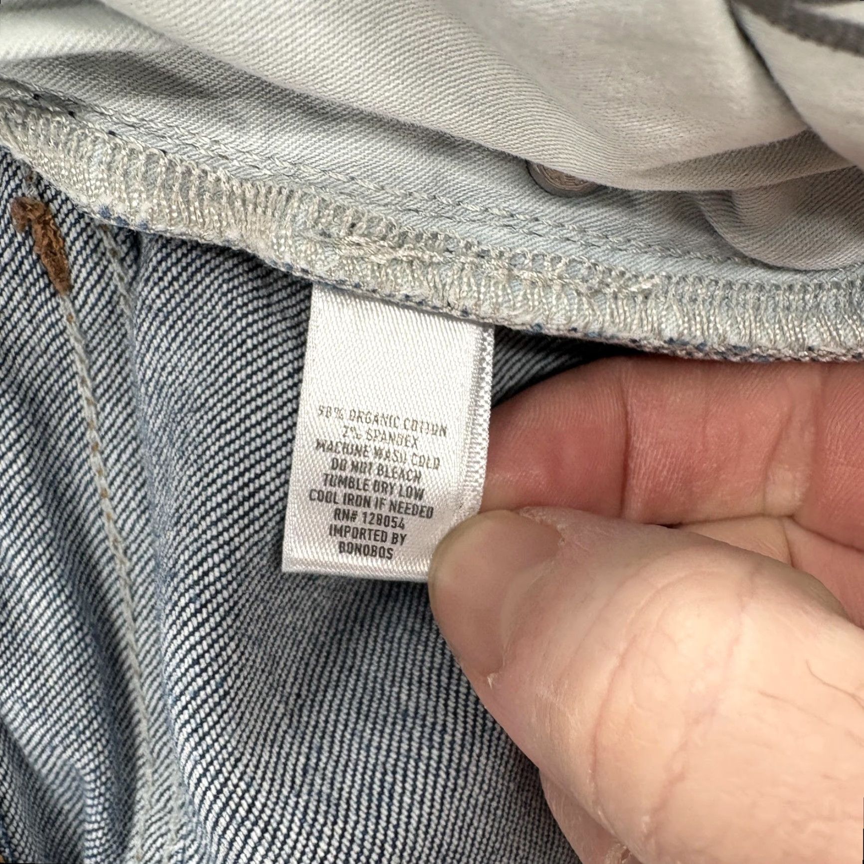Bonobos Bonobos Jeans Mens 34x34 Blue Medium Wash Slim Straight Stretch Denim Pants Size US 34 / EU 50 - 6 Thumbnail