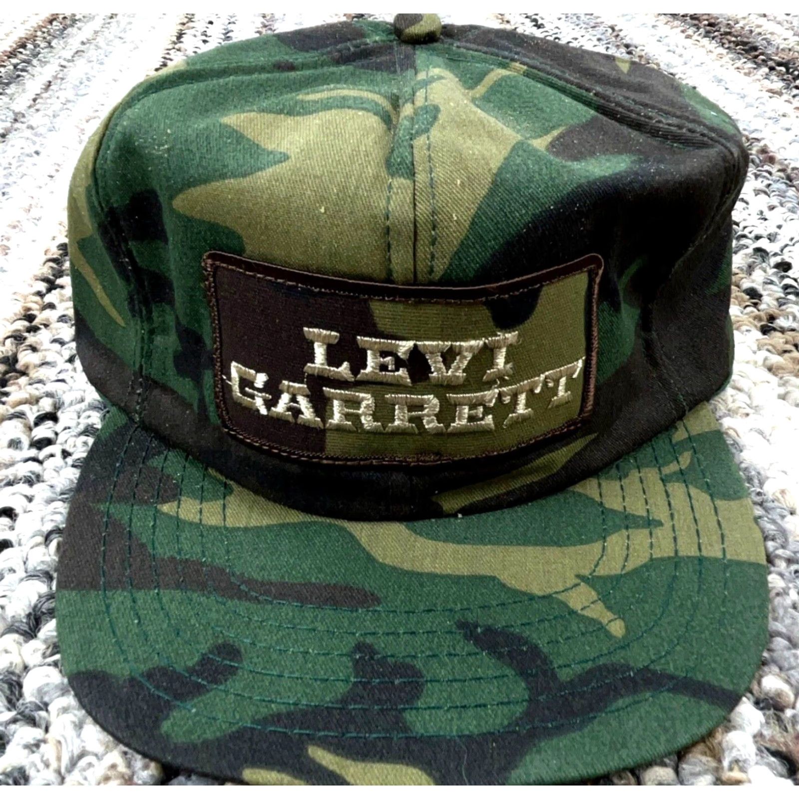 Vintage VINTAGE Levi Garrett Trucker Hat Cap Snapback Camo USA Tobacco Patch 80s 90s G21 Size ONE SIZE - 2 Thumbnail
