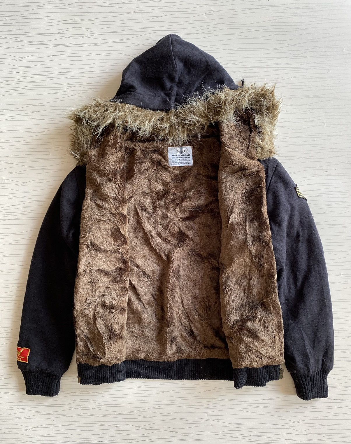 Le Grande Bleu (L.G.B.) Vintage Body Glove Zipper Hoodie Faux Fur Size US M / EU 48-50 / 2 - 19 Thumbnail