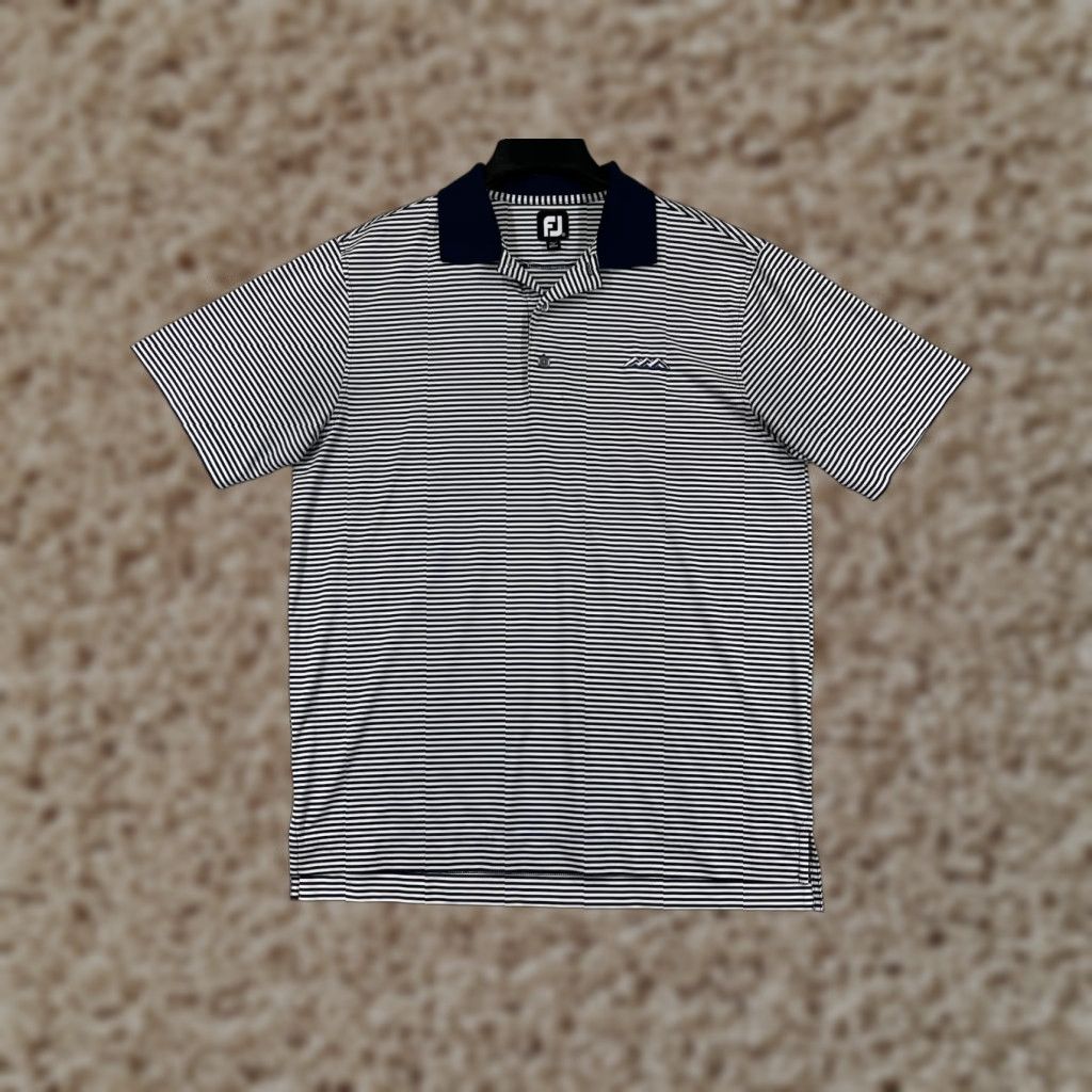Footjoy FootJoy Polo Shirt Mens M Blue Striped 100% Polyester Golf Shirt Sports Modern Mens Size US M / EU 48-50 / 2 - 1 Thumbnail