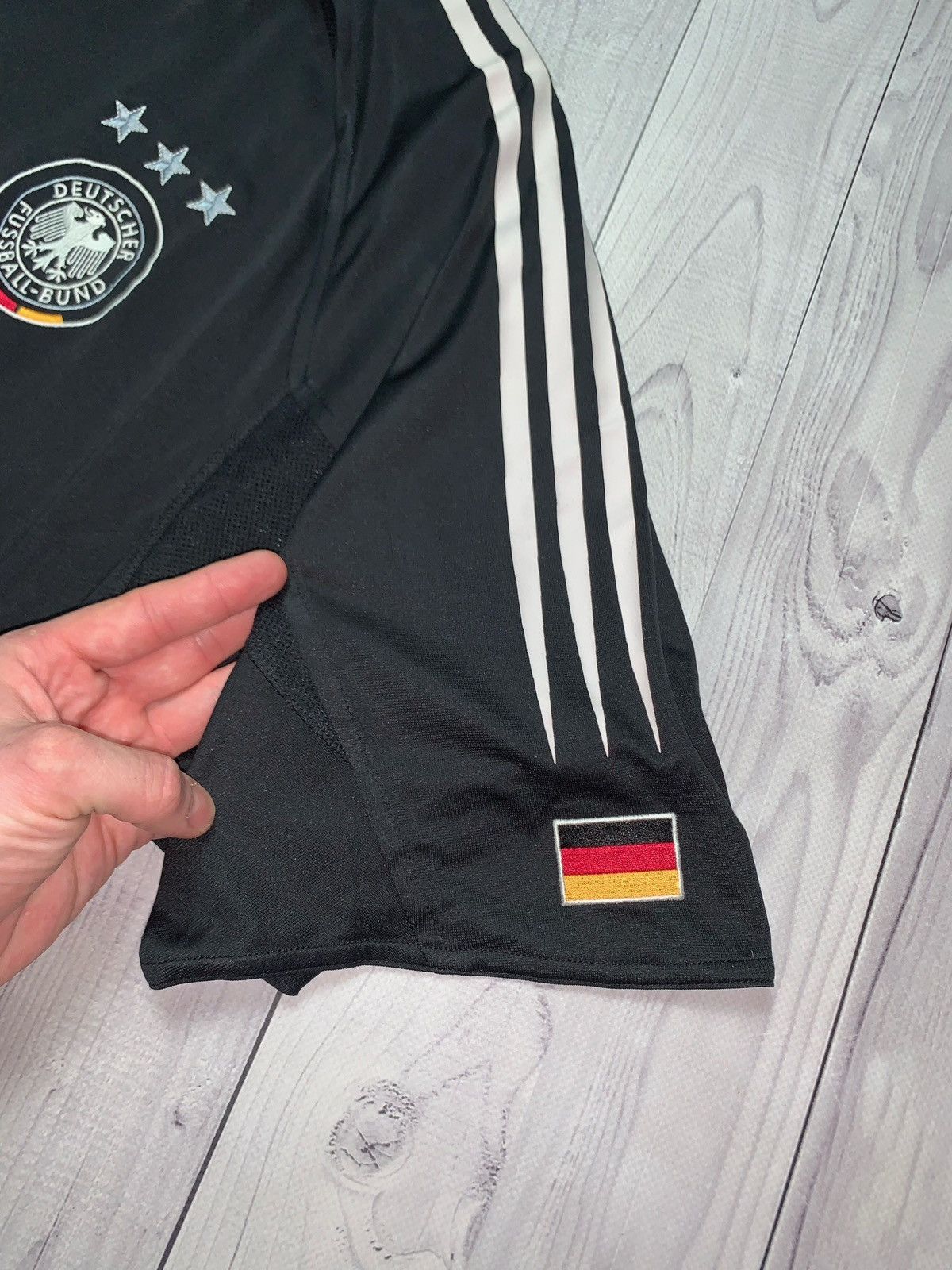 Adidas × Vintage Adidas vintage soccer jersey Germany black rare Size XL Size US XL / EU 56 / 4 - 2 Thumbnail