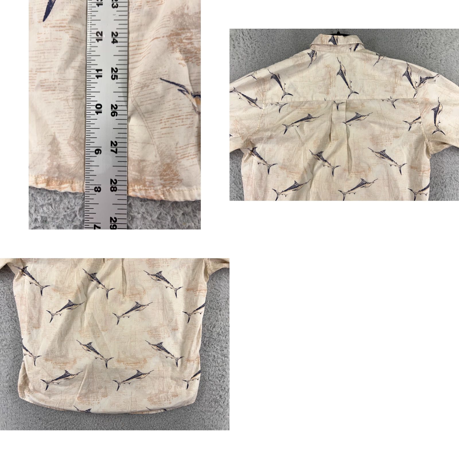 Vintage Puritan Shirt Mens Medium Beige Gamefish Sail Boats Angler Marlin Size US M / EU 48-50 / 2 - 9 Thumbnail