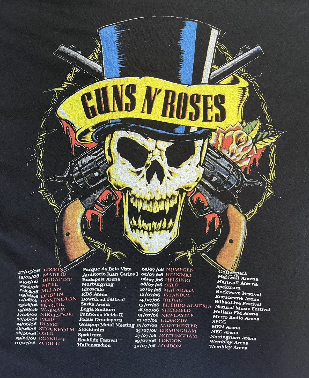 Band Tees Guns N Roses Men’s T Shirt Tour 2006 Vintage Band Tee Rock Size US M / EU 48-50 / 2 - 8 Thumbnail