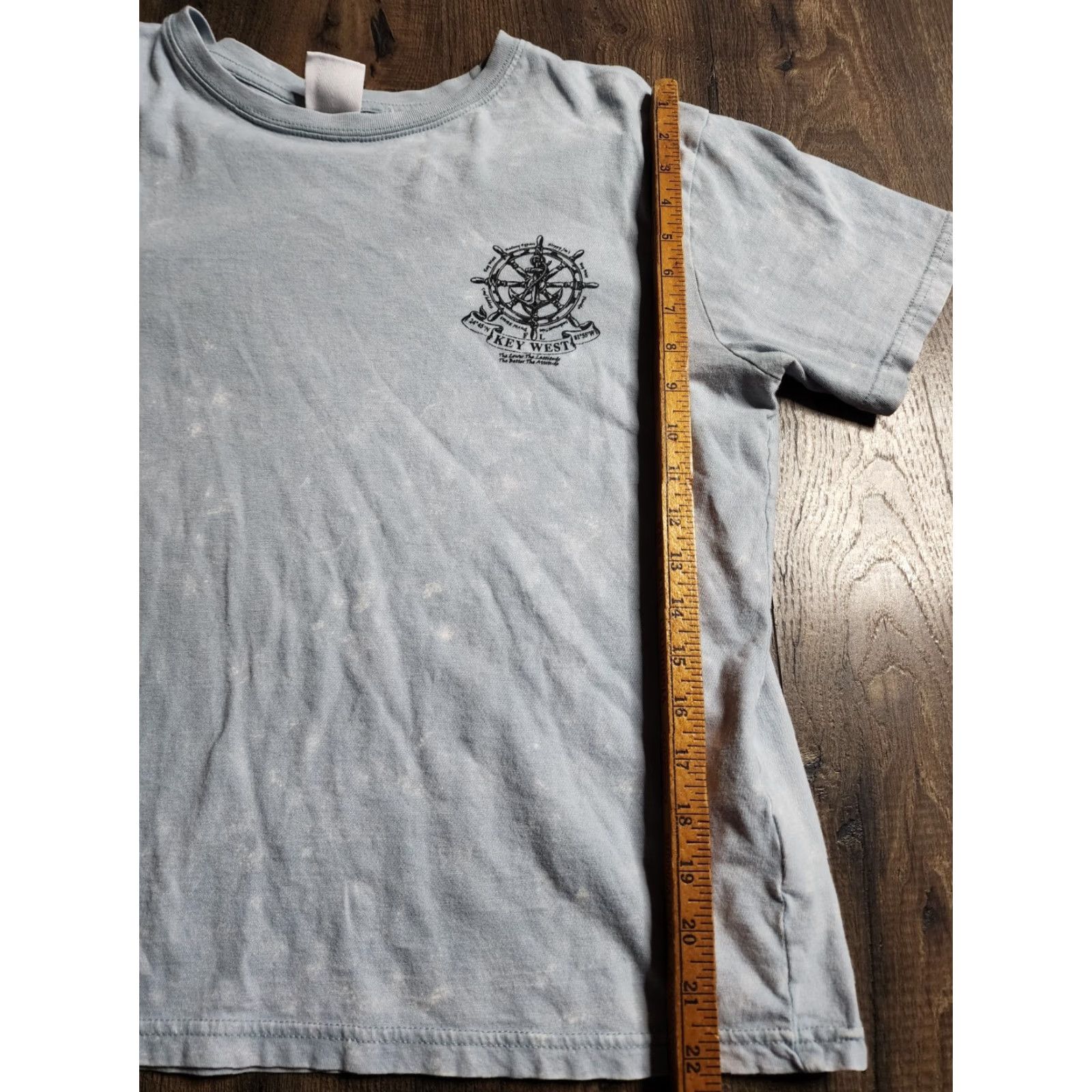 Vintage US Vintage Women's Key West Florida Travel T-Shirt M Blue Double Sided Ship Wheel Formula One Size M / US 6-8 / IT 42-44 - 3 Thumbnail