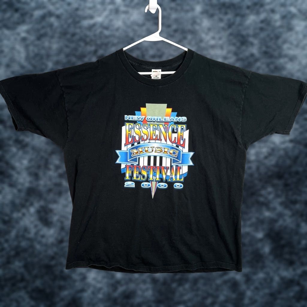 Fruit Of The Loom VINTAGE 2000 New Orleans Essence Music Festival T Shirt Adult 3XL Black Mens Size US XXL / EU 58 / 5 - 1 Thumbnail