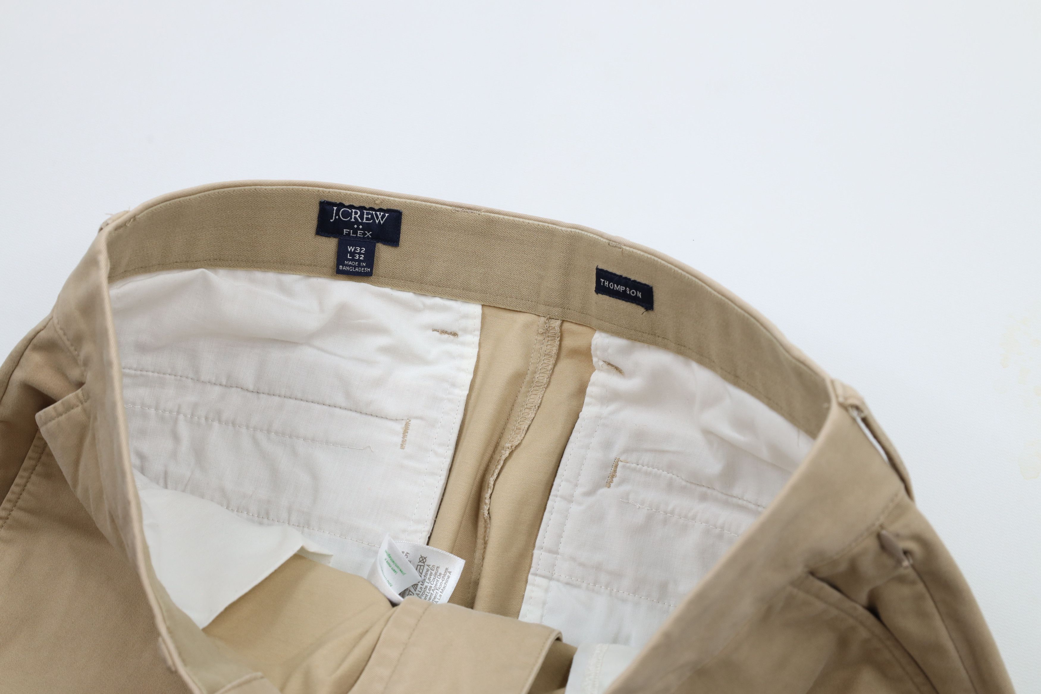 J.Crew × Vintage J Crew Thompson Slim Fit Flat Front Chinos Chino Pants Khaki Size US 32 / EU 48 - 6 Thumbnail
