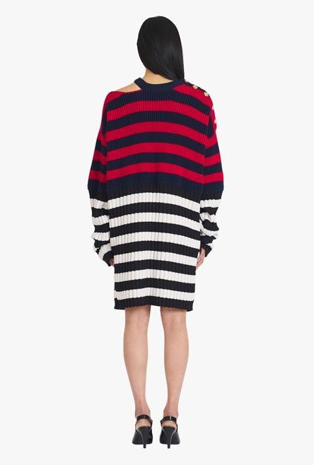 Balmain o1y0525 Flared Mini Dress in Multicolor Size M / US 6-8 / IT 42-44 - 5 Thumbnail