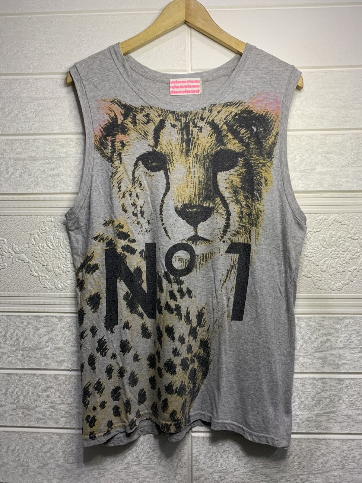 Japanese Brand Formre Number 1 Leopard Sleeveless Ifsixwas Lgb Style Size US L / EU 52-54 / 3 - 2 Thumbnail