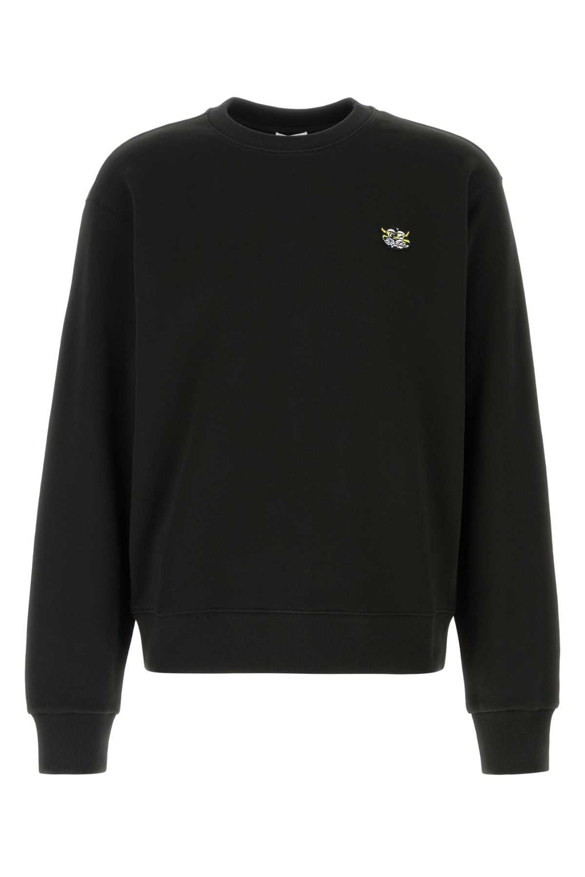 Black Cotton Sweatshirt