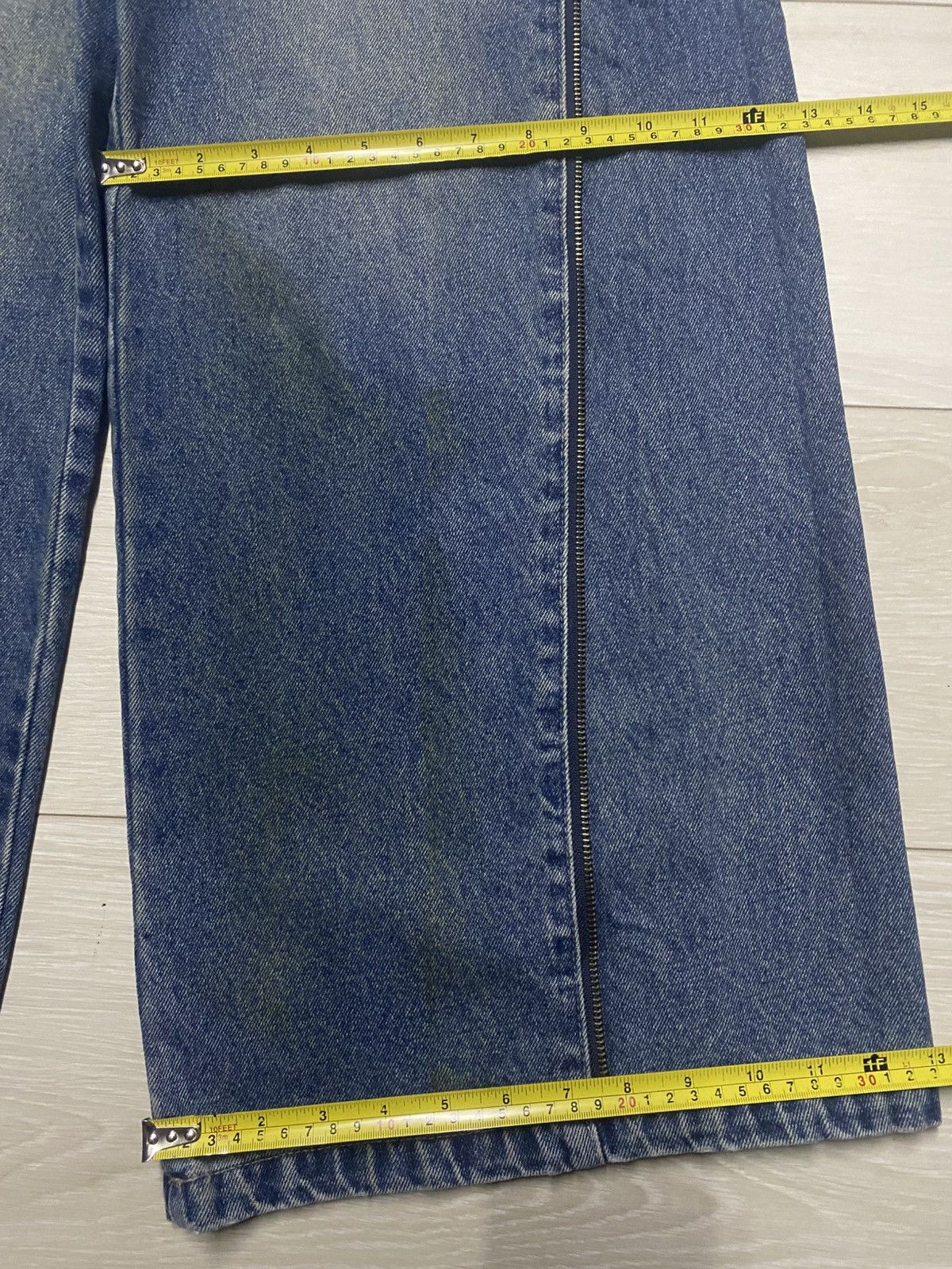 Japanese Brand Hotter Than Hell Wide Leg Zip Panel Jeans Super Statement Size US 30 / EU 46 - 15 Thumbnail
