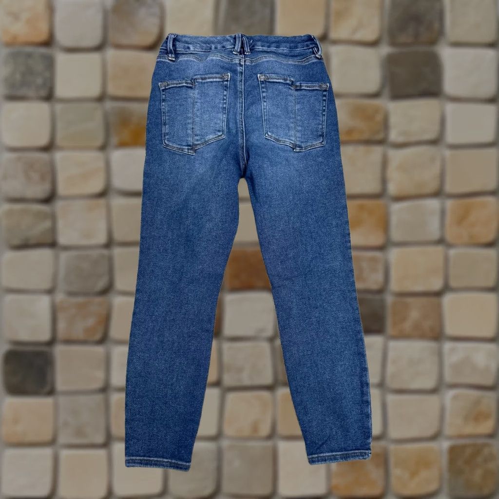 Good American Good American Good Waist Cropped Skinny Jeans Womens 10 Blue Denim Cotton 26x24 Jeans Regular Womens Blue 10s Size 32" / US 10 / IT 46 - 1 Thumbnail