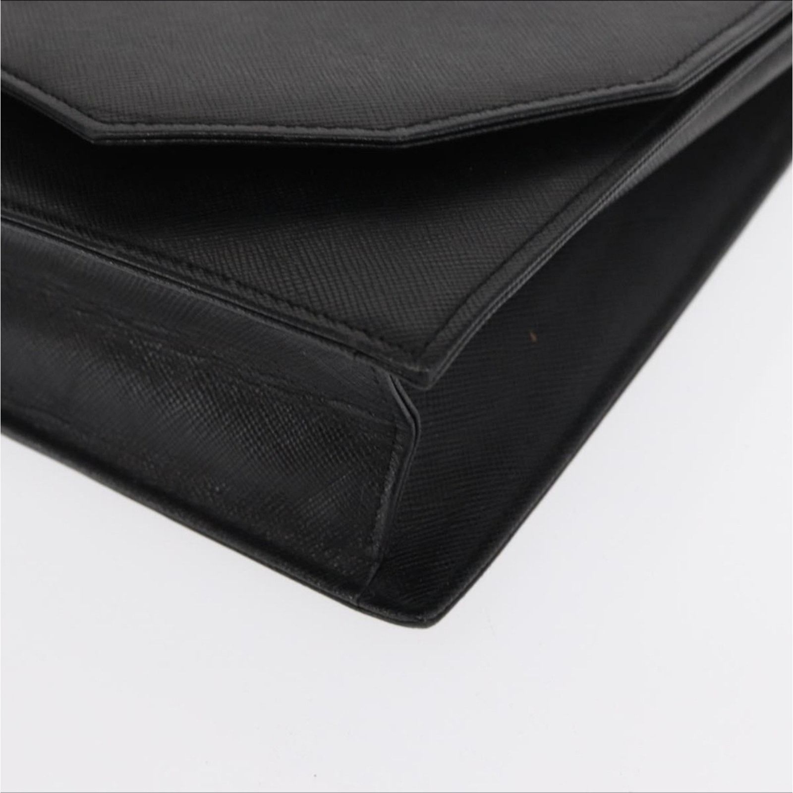 Yves Saint Laurent Vintage Yves Saint Laurent Leather Clutch Saffiano Tonal YSL Size ONE SIZE - 8 Thumbnail