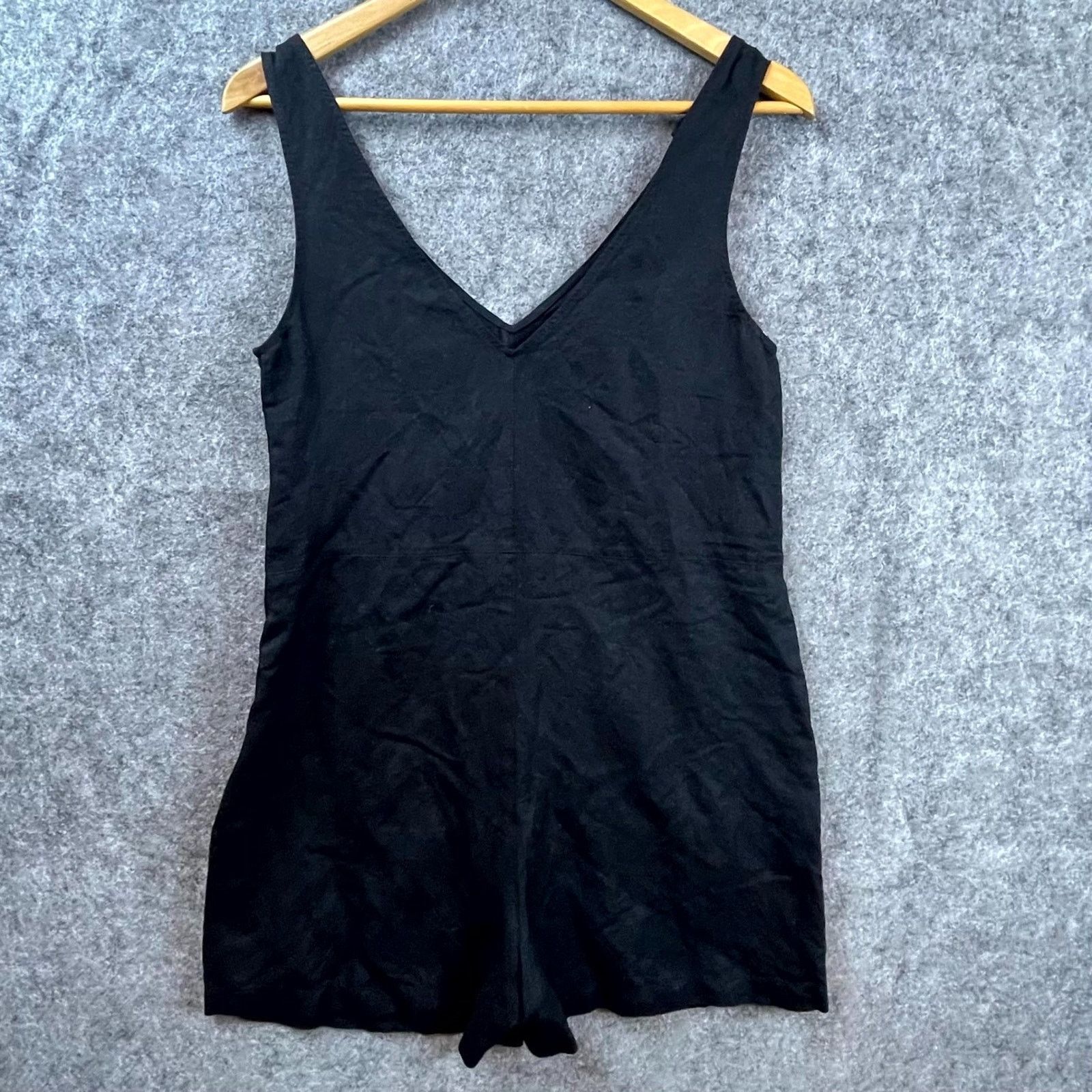 & Other Stories & Other Stories Romper Womens 4 Black Linen Blend Neutral Size 27" / US 4 / IT 40 - 2 Thumbnail