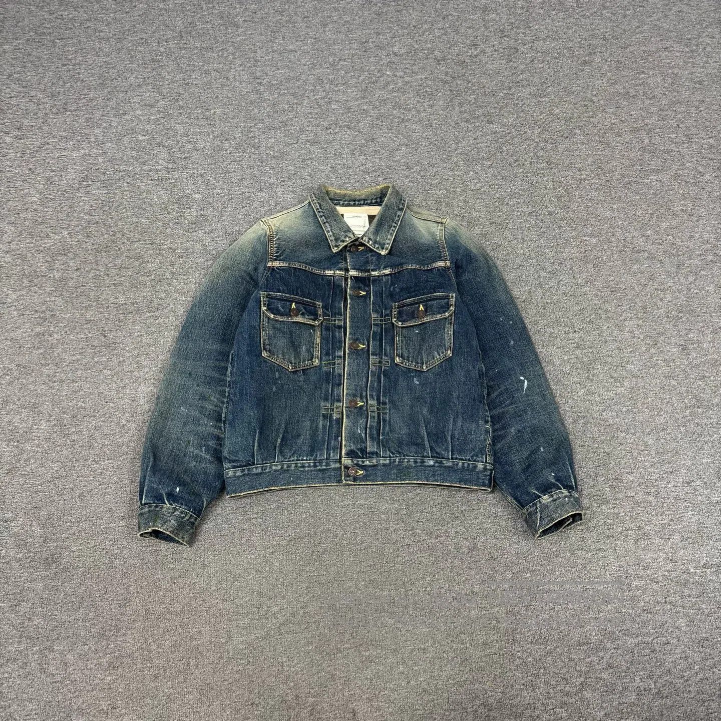 Visvim visvim SS 101 JKT JUMBO DMGD chaqueta| Size US 28 / EU 44 - 1 Thumbnail