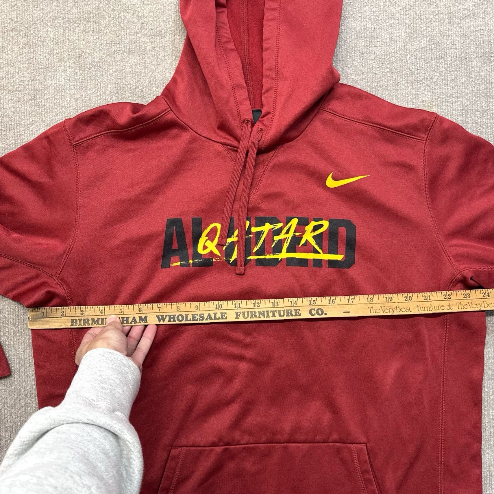 Nike Nike Hoodie Mens XL Maroon Dri Fit Hooded Sweatshirt Pocket Pullover Graphic Print Shoes? Size US XL / EU 56 / 4 - 6 Thumbnail