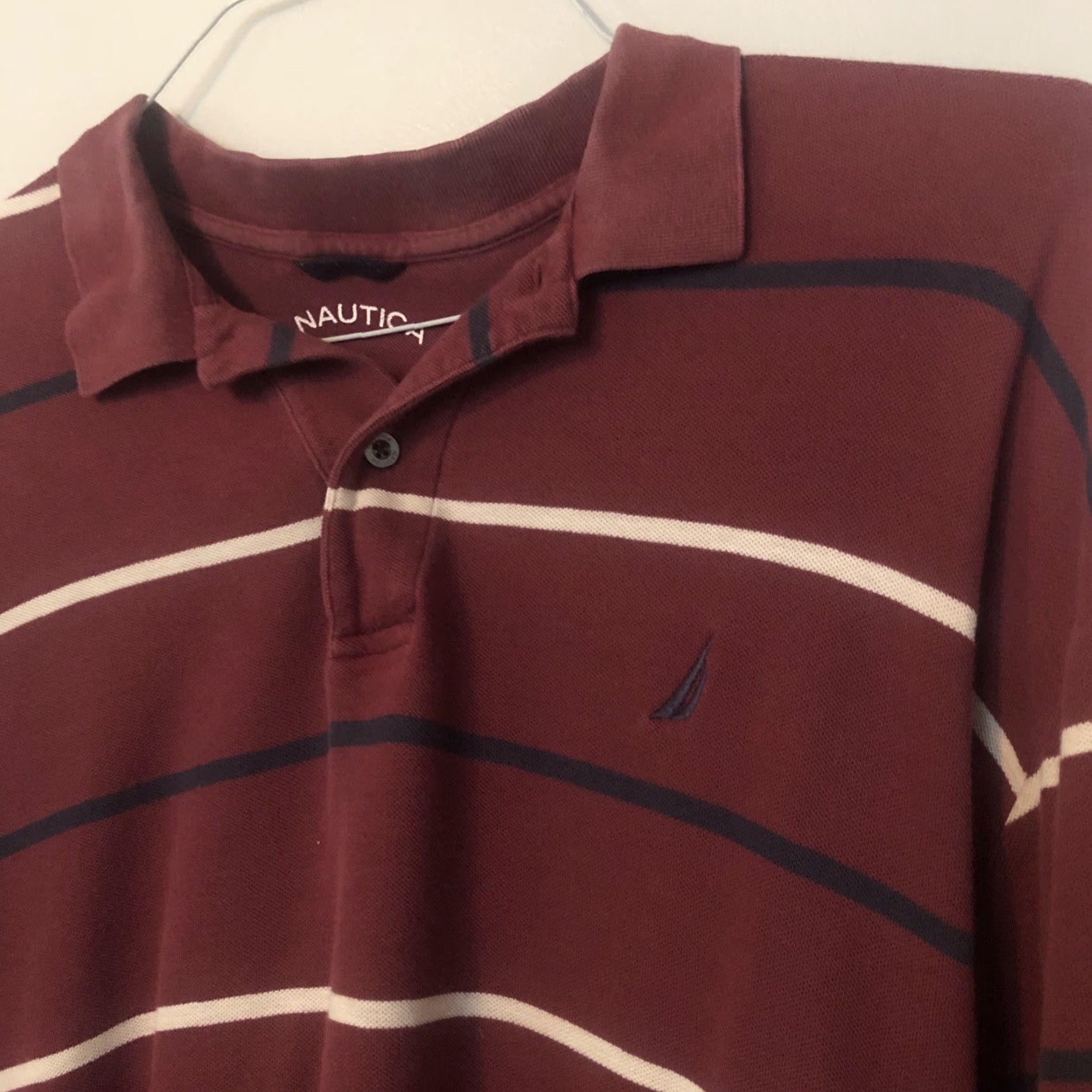Nautica Nautica Polo Shirt XL Multicolor Stripe Embroidered Sail Logo Pima Cotton Mens Size US XL / EU 56 / 4 - 3 Thumbnail