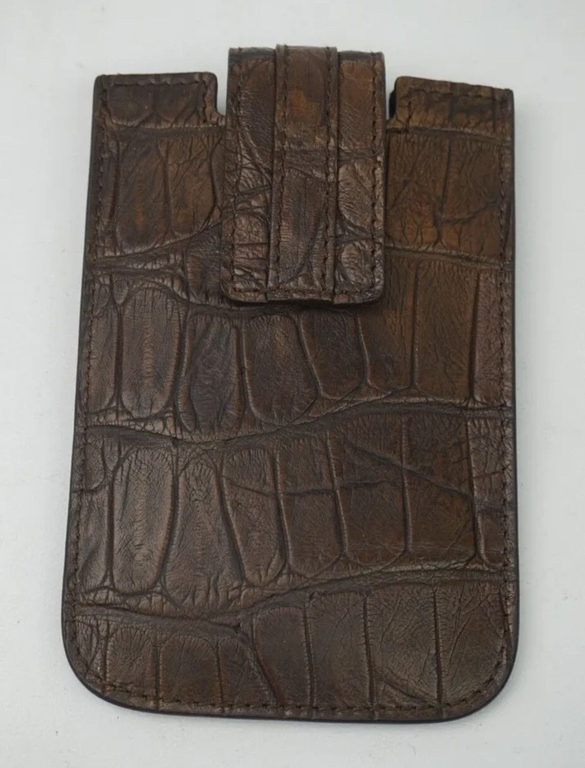 Gucci Gucci Brown Crocodile Case - Retail $1800 Size ONE SIZE - 1 Thumbnail