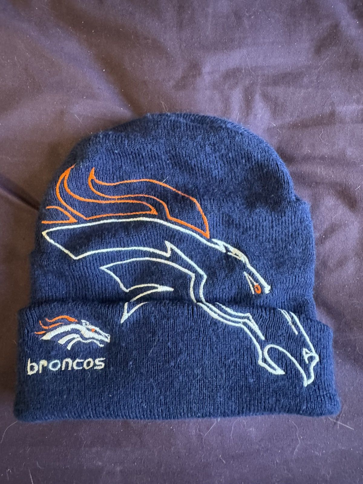 Vintage Vintage Denver broncos AFC championship hat 1990s Size ONE SIZE - 1 Thumbnail