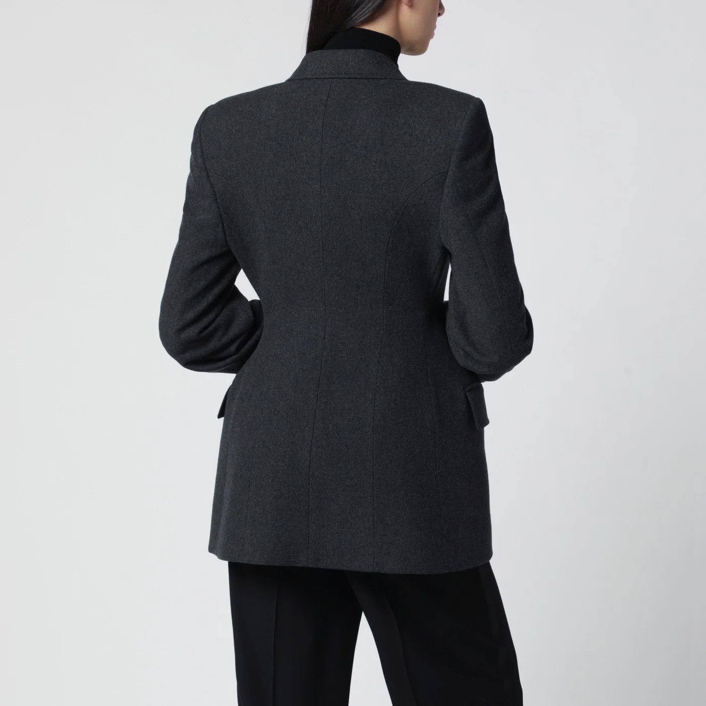 Balenciaga o1d2blof0426 Double-Breasted Cashmere Jacket in Grey Size S / US 4 / IT 40 - 3 Thumbnail