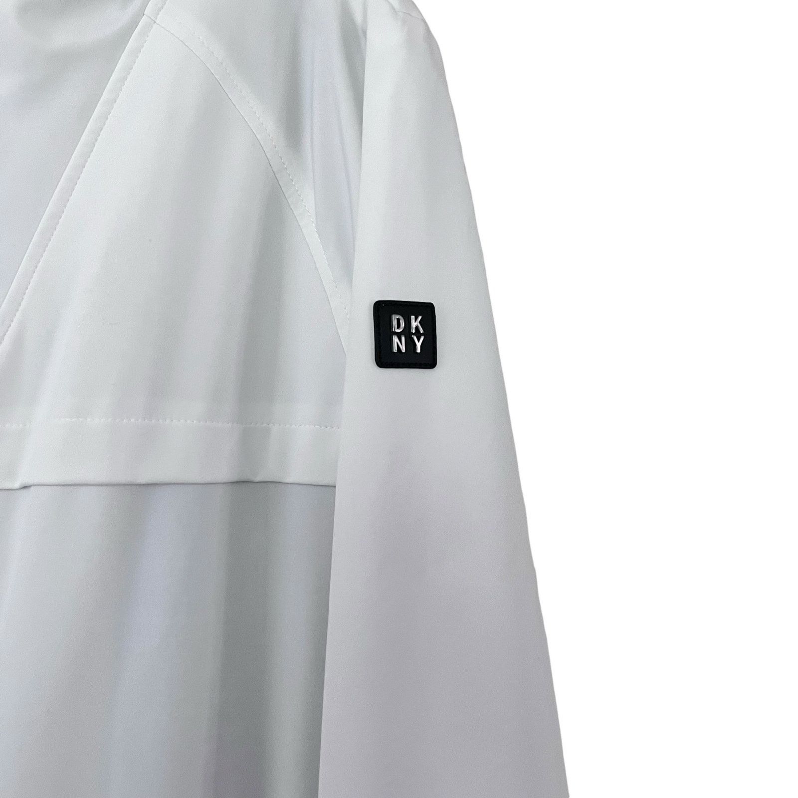 DKNY DKNY White Long Sleeve Zip Up Windbreaker Jacket Size L / US 10 / IT 46 - 4 Thumbnail