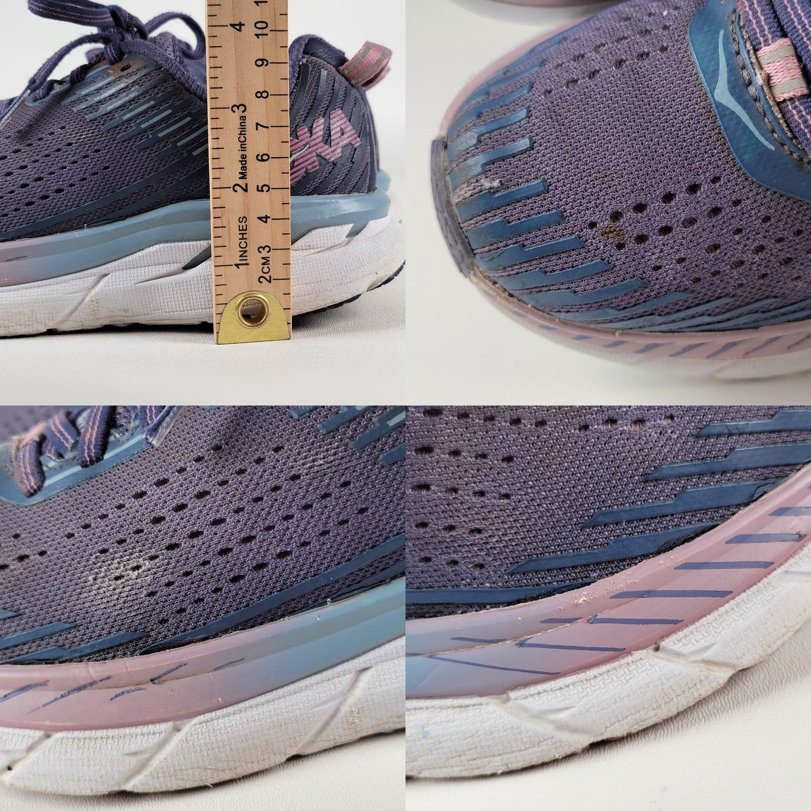 Vintage Hoka One One Women's Size 6/37.5 Clifton 5 Running Sneakers Blue Purple Clifton 5 Sneaker Women Shoe Size US 6 / IT 36 - 8 Thumbnail