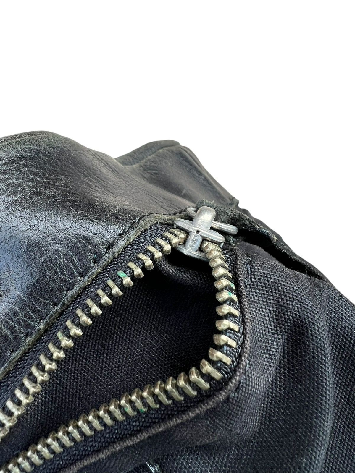 Issey Miyake × Leather × Zucca Vintage Zucca Japan Faded Patina Leather Mini Tote Bag Size ONE SIZE - 24 Thumbnail