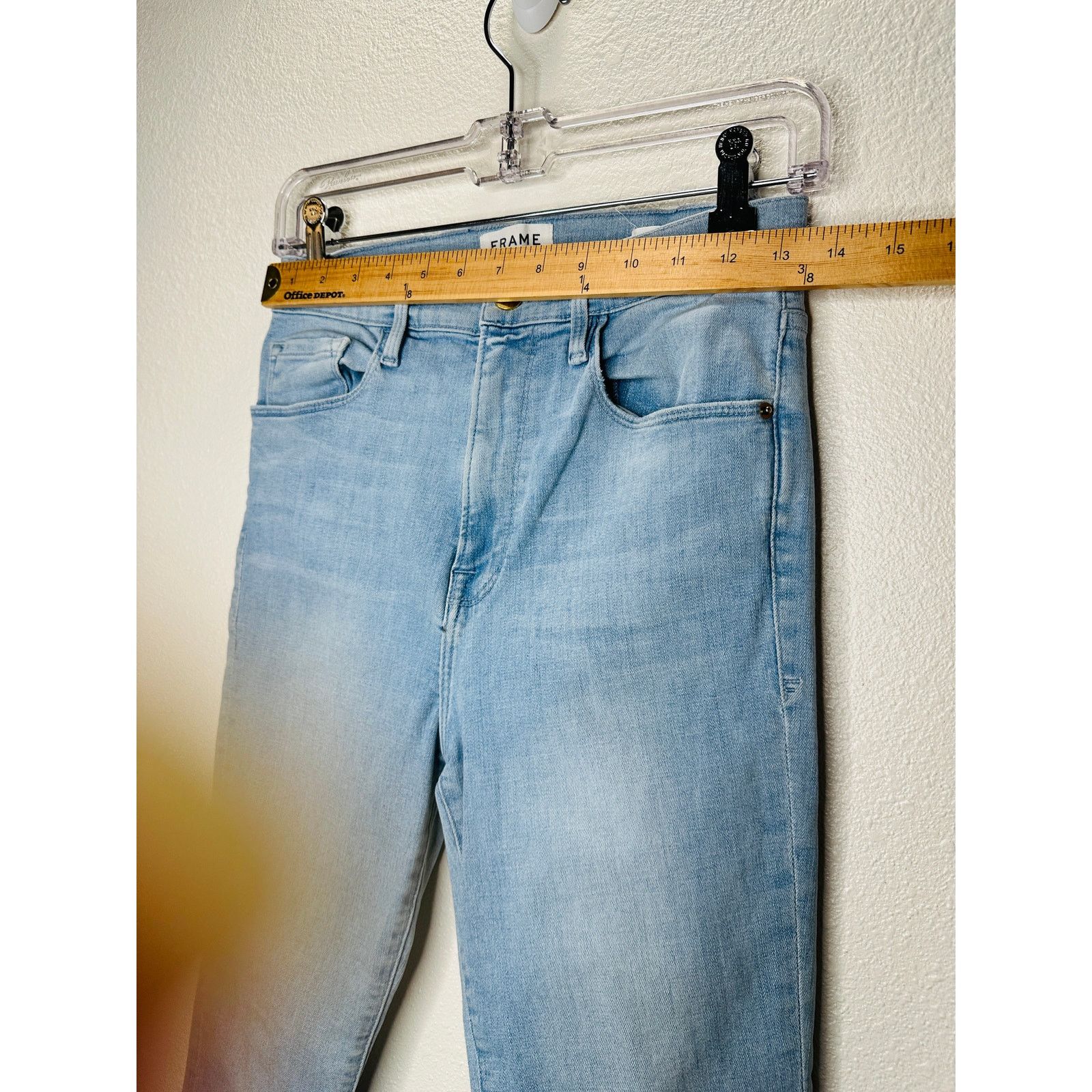 Frame Frame Light Wash Ali High-Rise Cigarette Denim Jeans 28 Size 28" / US 6 / IT 42 - 13 Thumbnail