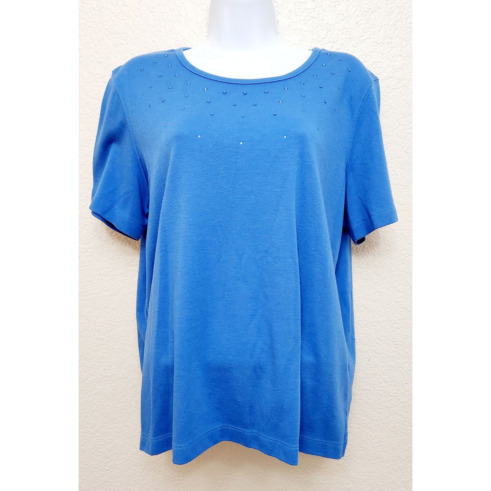Other Draper's & Damon's Blue Rhinestone Bodice Round Neck Top XL Size XL / US 12-14 / IT 48-50 - 1 Thumbnail