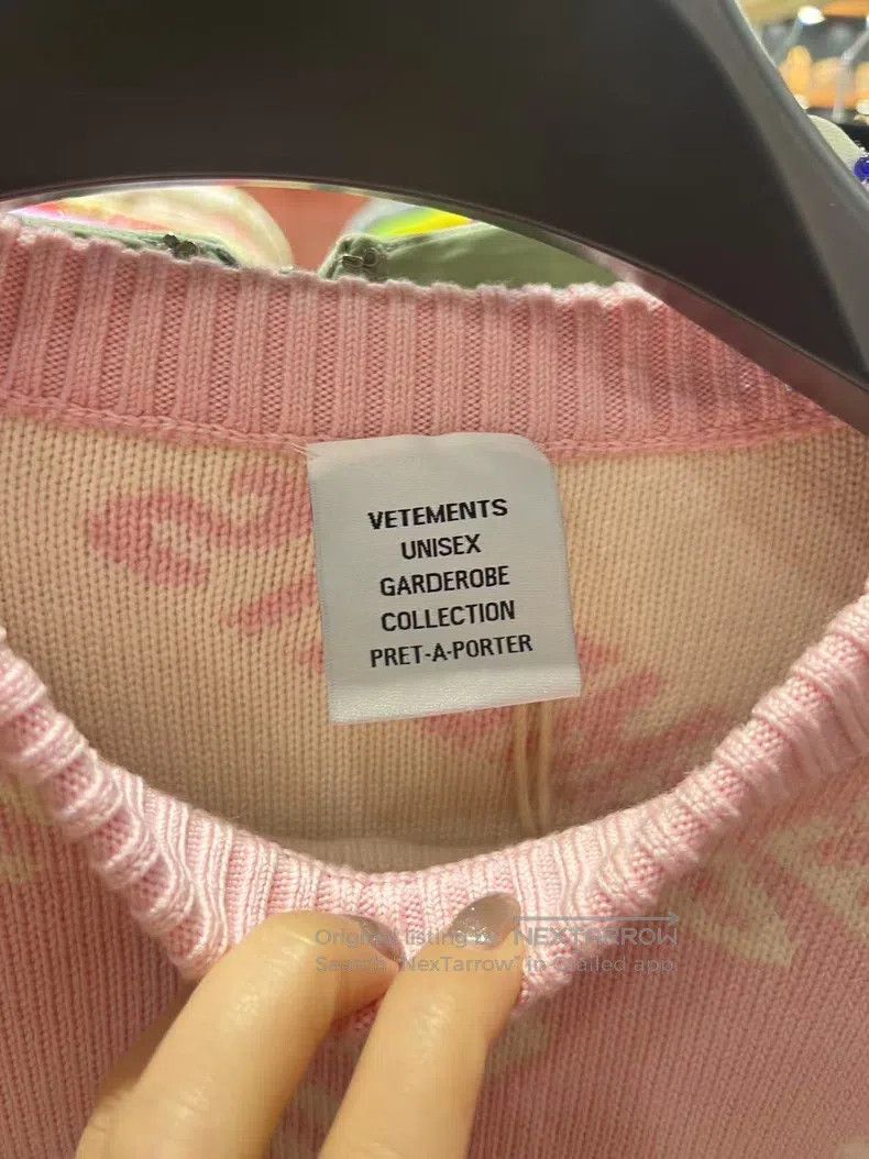 Vetements Vetements Pink Logo Sweater Size US L / EU 52-54 / 3 - 2 Thumbnail