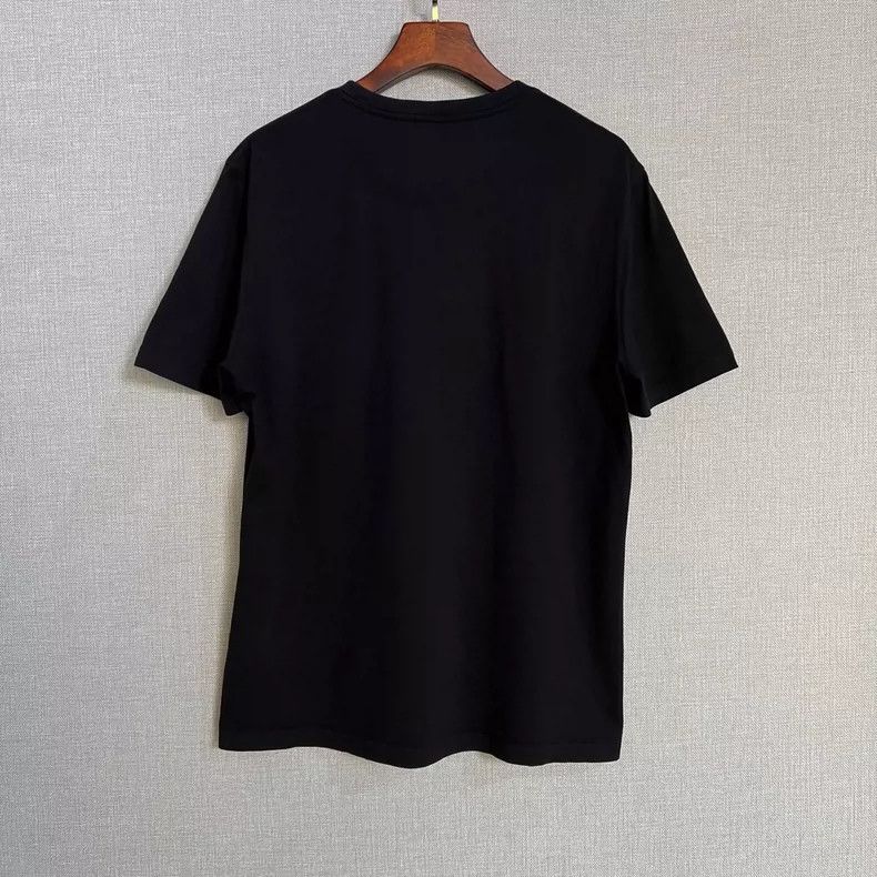 Louis Vuitton Louis Vuitton Black embroidered small logo round neck short Size US L / EU 52-54 / 3 - 2 Thumbnail