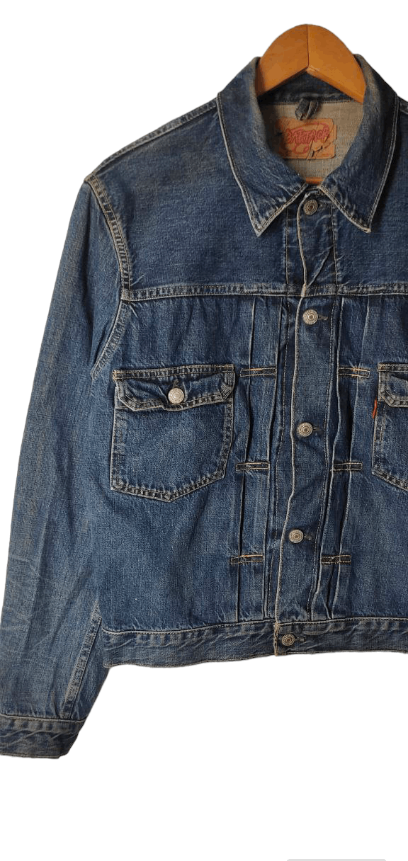 Japanese Brand VINTAGE BARTACK SELVADGE DENIM TRUCKER JACKET Size US M / EU 48-50 / 2 - 3 Thumbnail