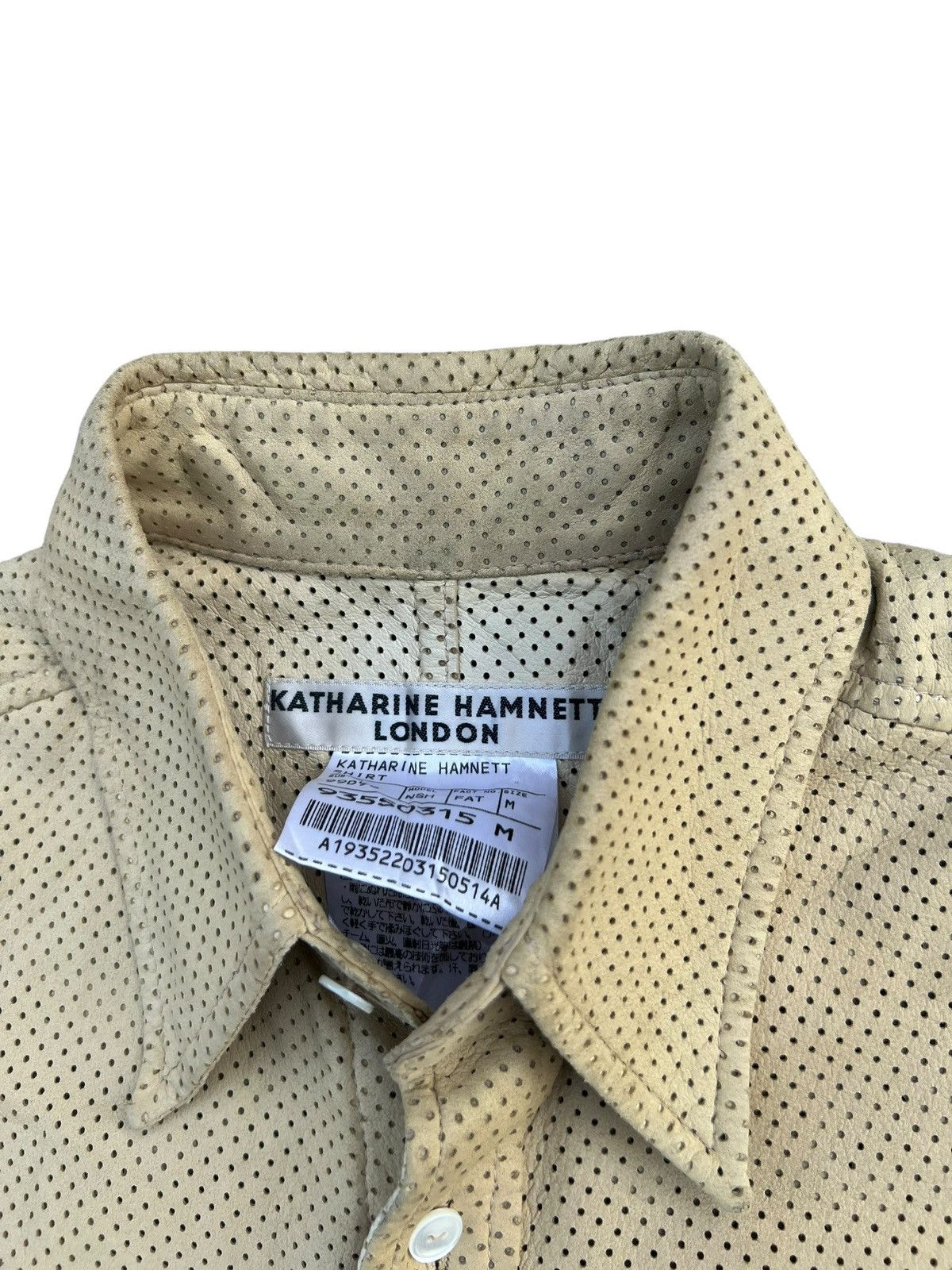Katharine Hamnett London Vintage KHL Sheepskin Mesh Leather Shirt Sleeveless Size US S / EU 44-46 / 1 - 8 Thumbnail