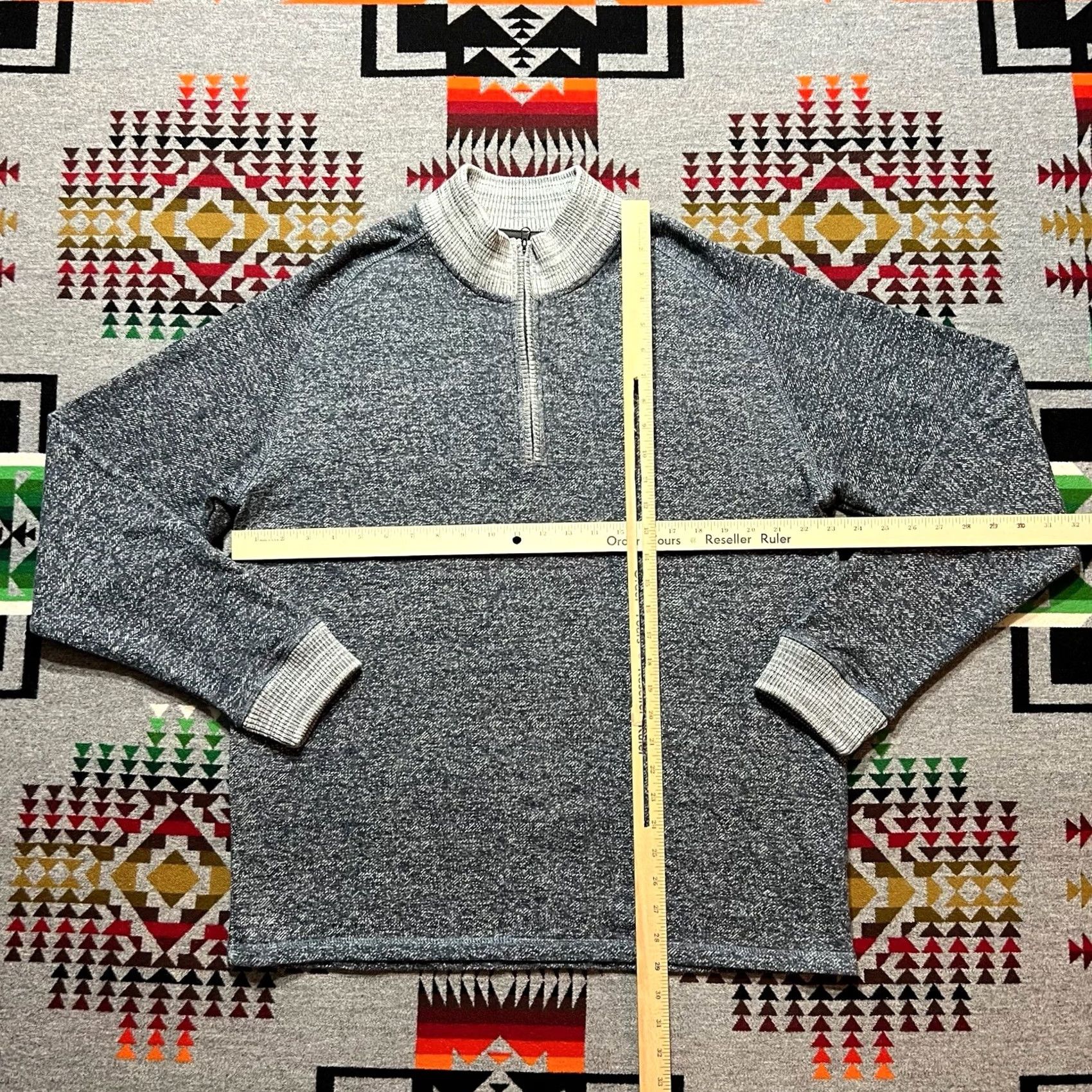 Vintage RailRiders Sweater Mens Large Gray 1/4 Zip Outdoor Pullover C5 Size US L / EU 52-54 / 3 - 3 Thumbnail