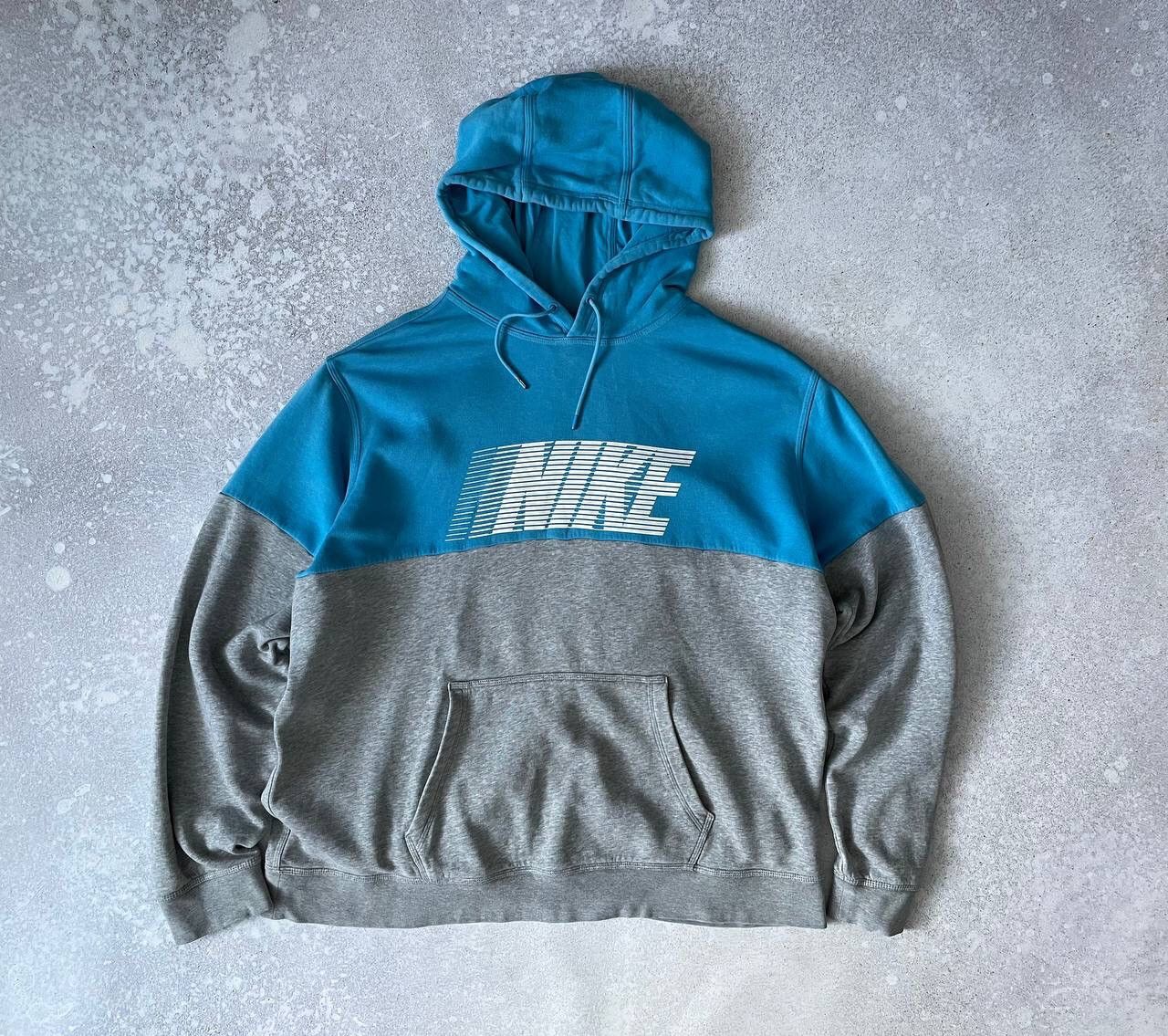 Nike × Vintage Vintage Nike Hoodie Big Central Graphic Logo Y2K Rare Item Size US XL / EU 56 / 4 - 1 Thumbnail