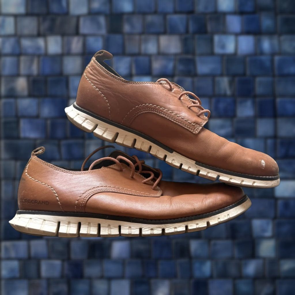 Cole Haan Cole Haan Zerogrand Plain Toe Oxford Mens Size 9 British Tan Brown C35591 Size ONE SIZE - 1 Thumbnail