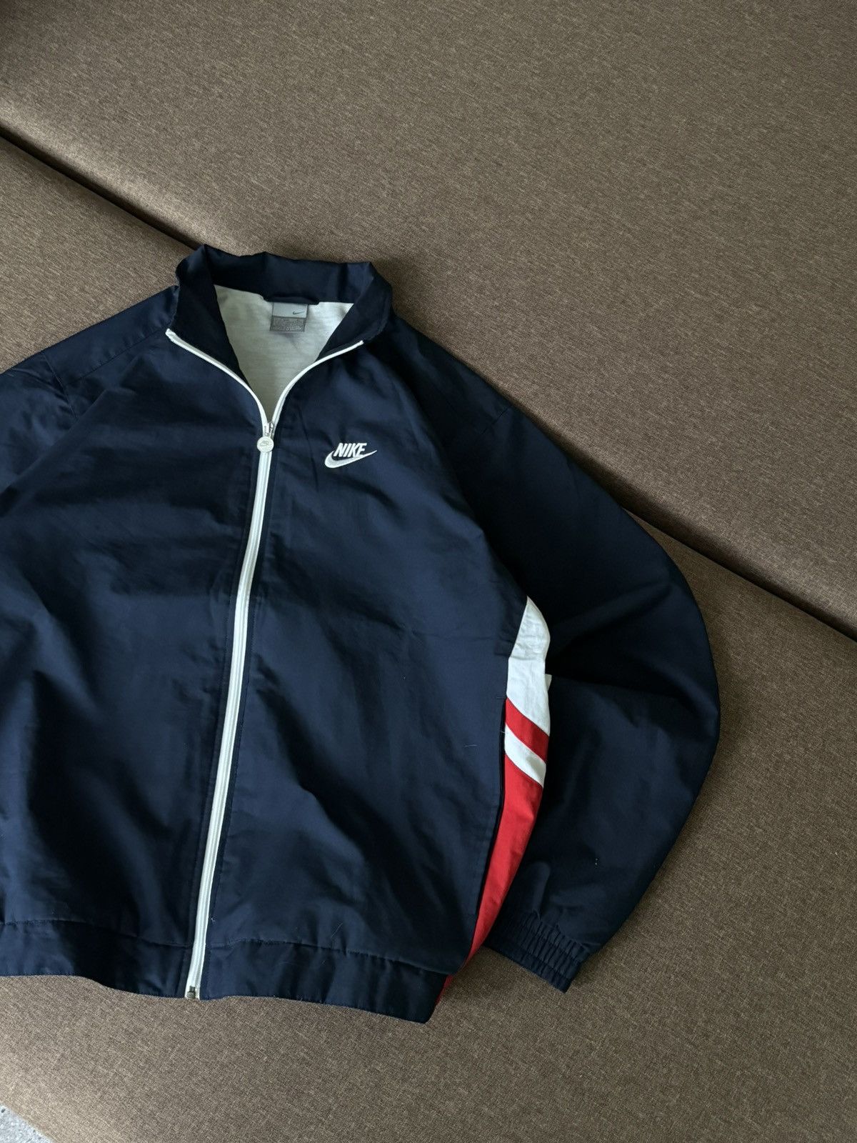 Nike × Vintage Vintage Nike Y2K oversized big logo nylon jacket hoodie Size US M / EU 48-50 / 2 - 9 Thumbnail