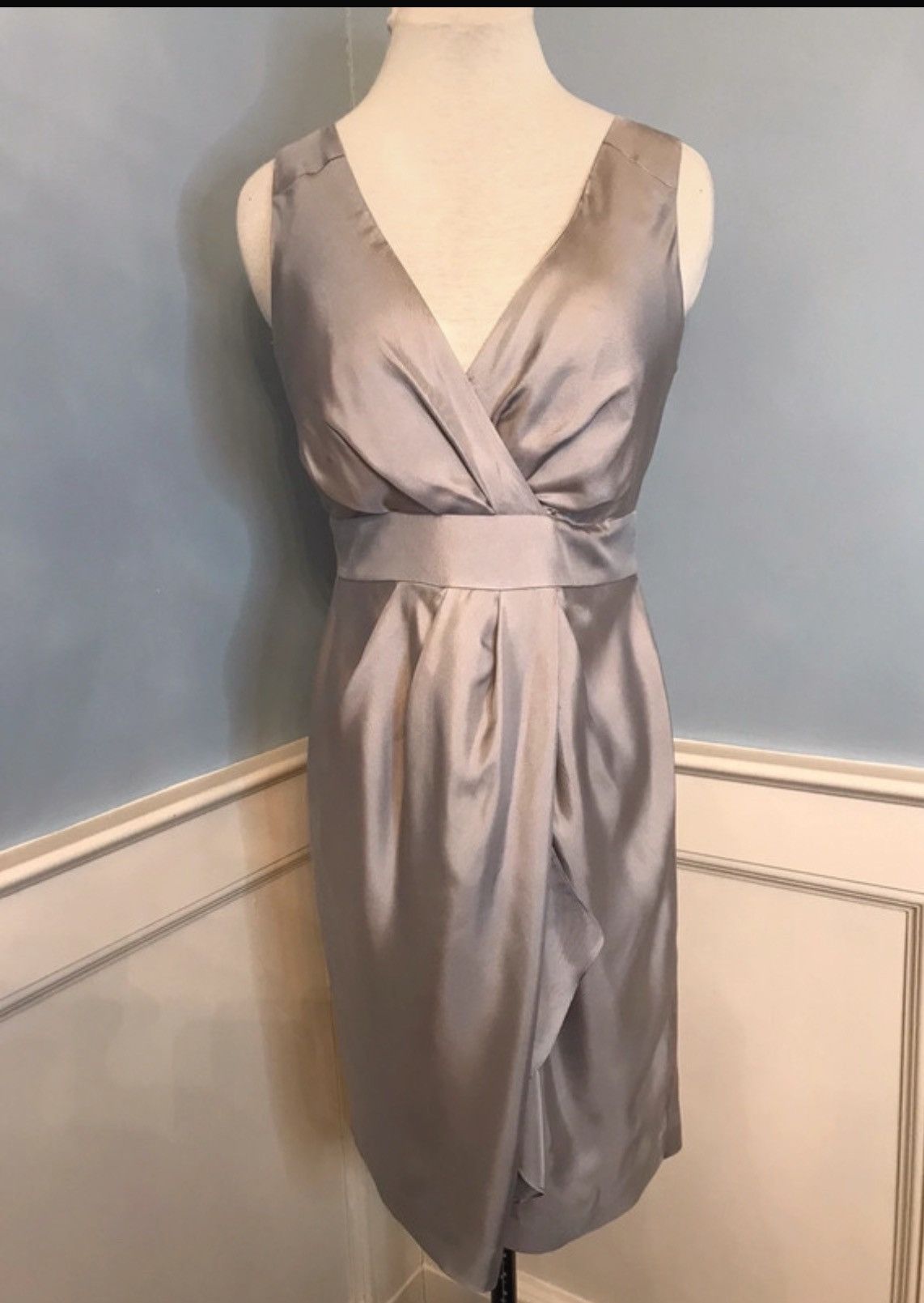 Banana Republic Silver Banana Republic Faux Wrap Dress sz 4 Size S / US 4 / IT 40 - 1 Thumbnail
