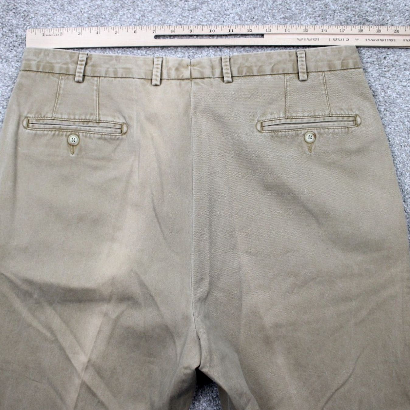 Peter Millar Peter Millar Pima Cotton Pants Men 36 Beige Flat Front Chino Straight 30" inseam Size US 36 / EU 52 - 7 Thumbnail