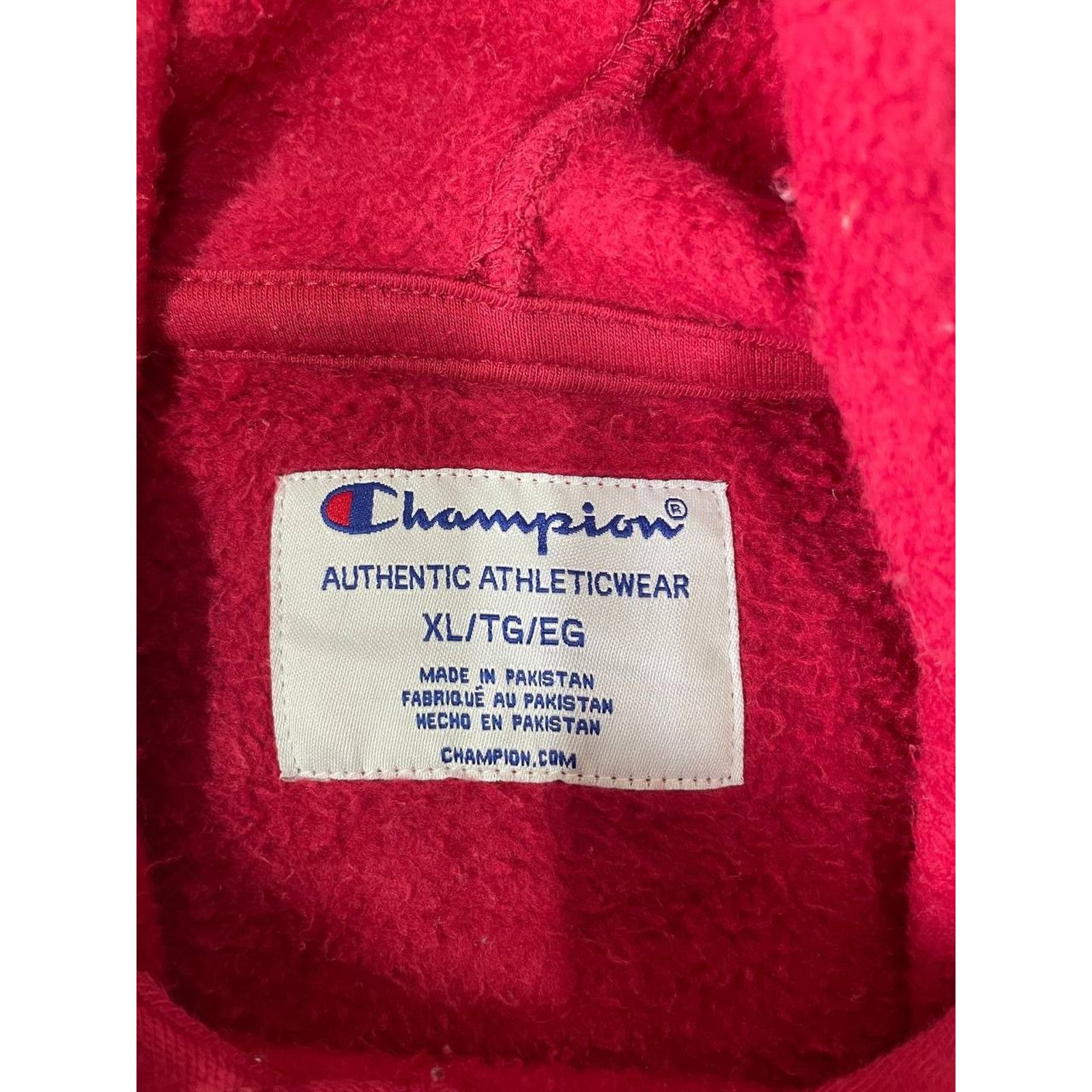 Champion × Vintage Vintage Champion Red Hoodie XL Logo Pullover Sweatshirt Size US XL / EU 56 / 4 - 7 Thumbnail