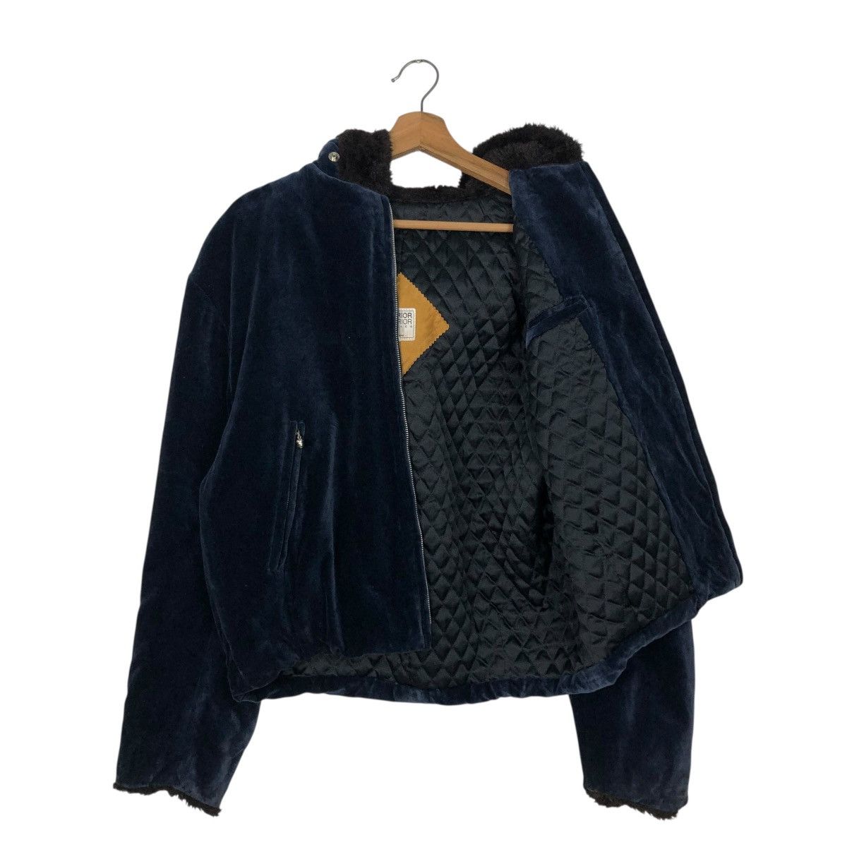Japanese Brand 🔥RICH DARK BLUE BOMBER JACKET FUR INTERIOR ISSEY MIYAKE Size US L / EU 52-54 / 3 - 14 Thumbnail