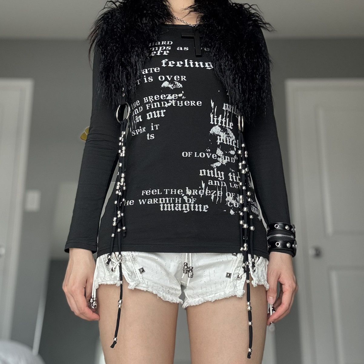 Japanese Brand Punk Distressed Spiderweb Graphic Longsleeve Top Size S / US 4 / IT 40 - 11 Thumbnail
