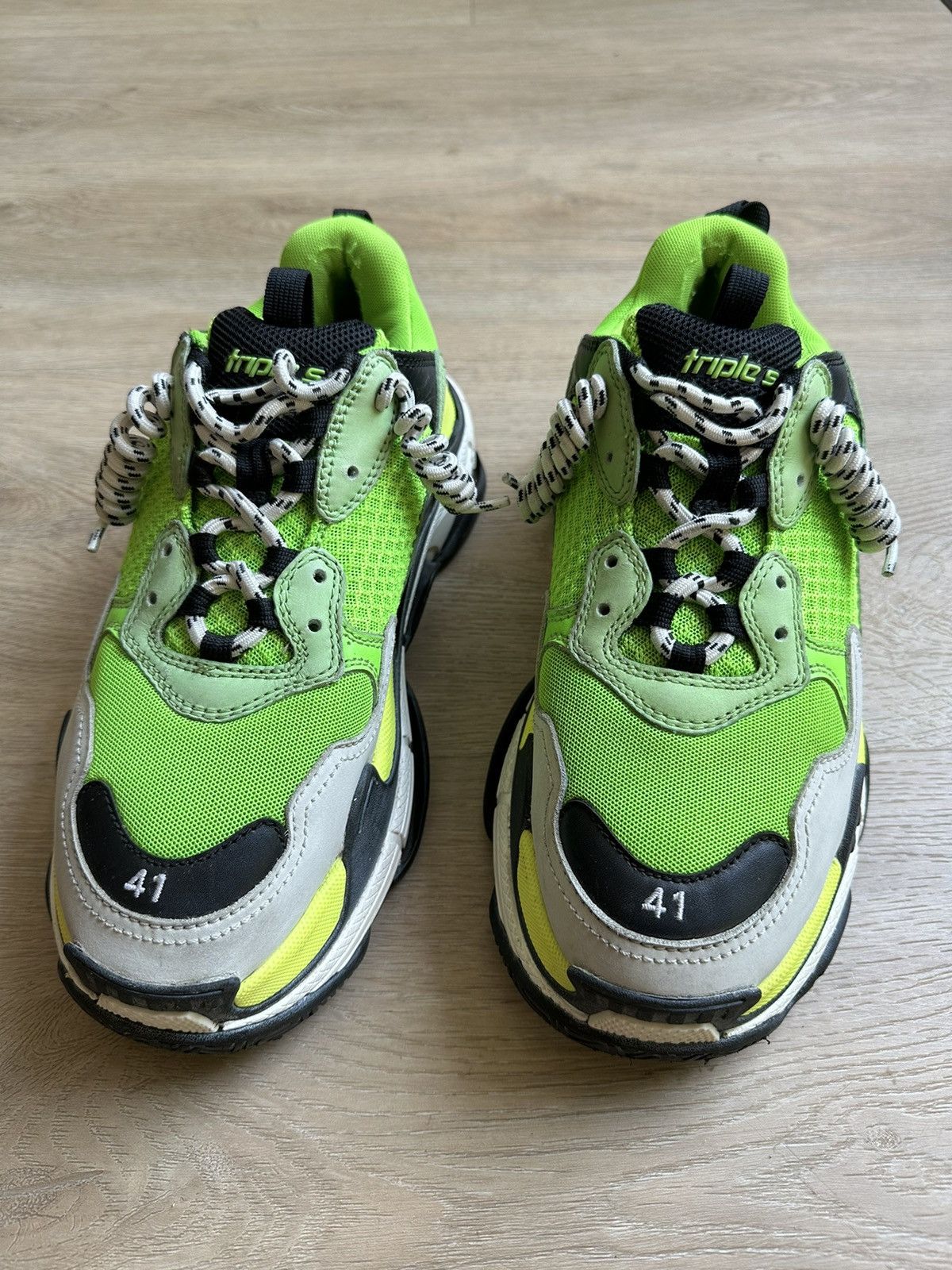 Balenciaga Balenciaga Triple S Green Size 8/41 Special Laces Size US 8 / EU 41 - 3 Thumbnail