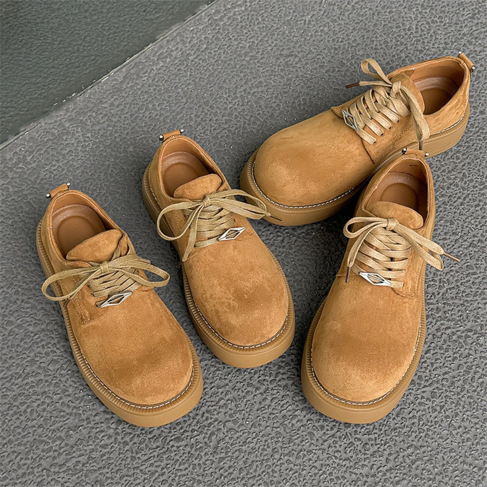 Other Round Toe Suede Lace-Up Shoes - Casual Comfort Size US 11 / EU 44 - 7 Thumbnail