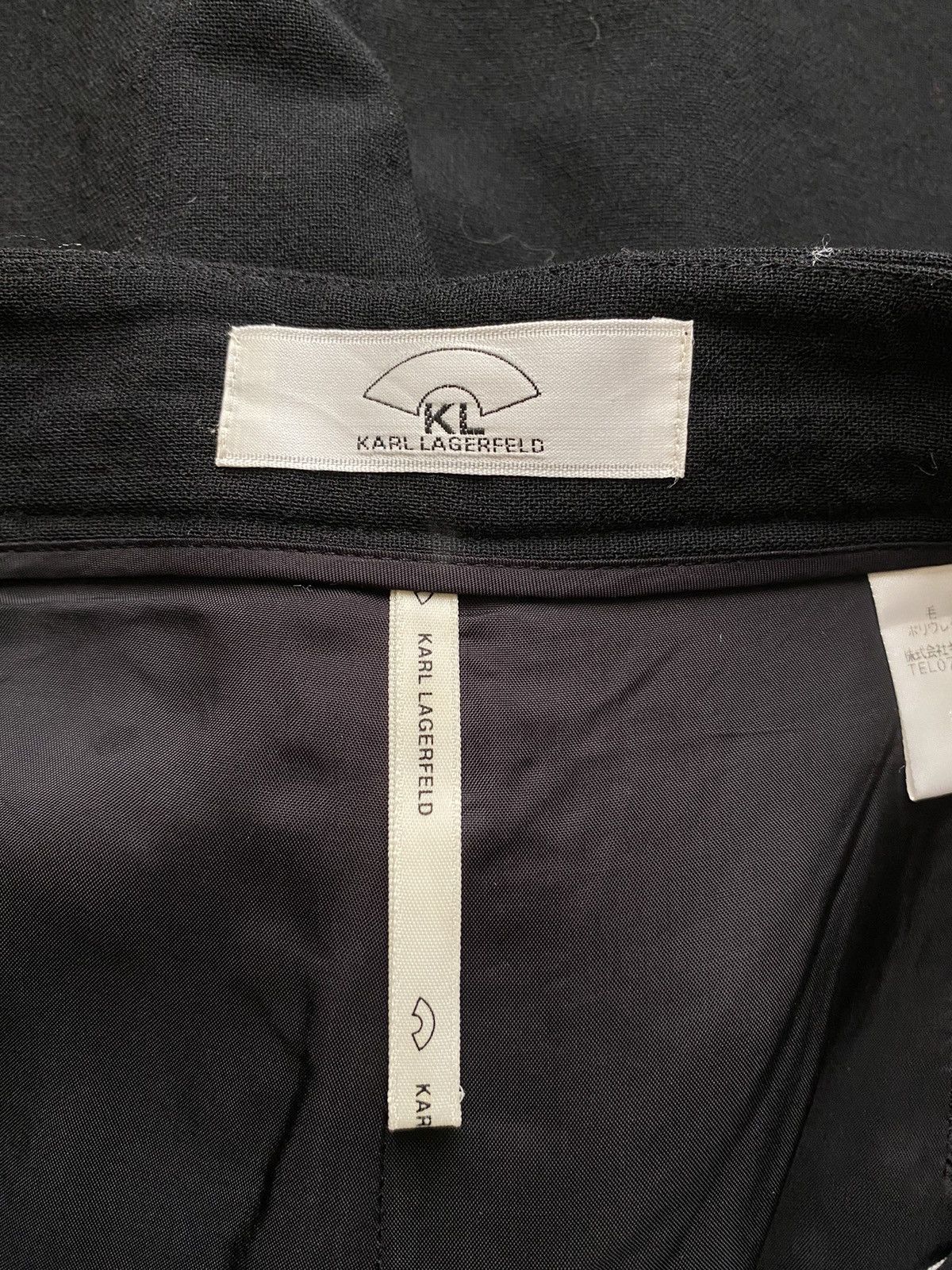 Karl Lagerfeld KARL LAGERFELD Black Wide-Leg Trousers Size 28" / US 6 / IT 42 - 5 Thumbnail