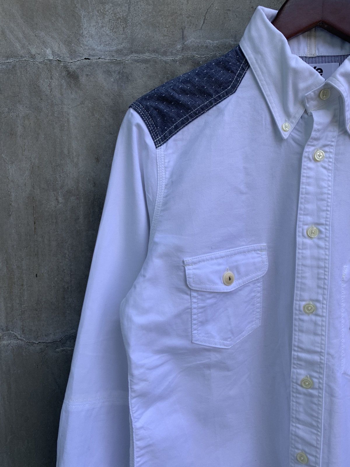 Junya Watanabe Blue Patched Button Up Shirt Size US S / EU 44-46 / 1 - 3 Thumbnail