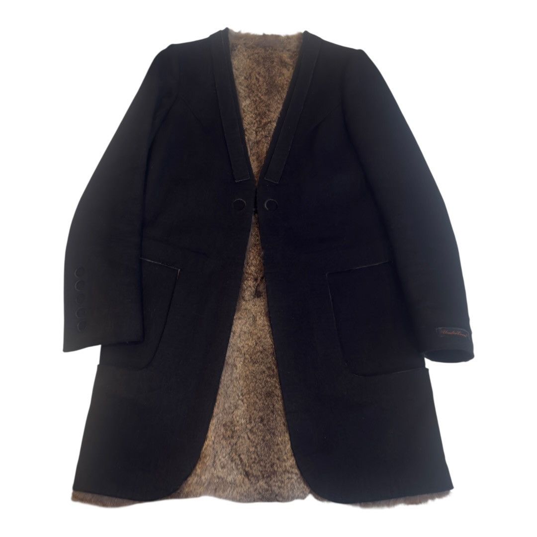 Undercover Undercover AW05 Arts & Crafts Felted Wool Rabbit Fur Jacket Size US XS / EU 42 / 0 - 2 Thumbnail