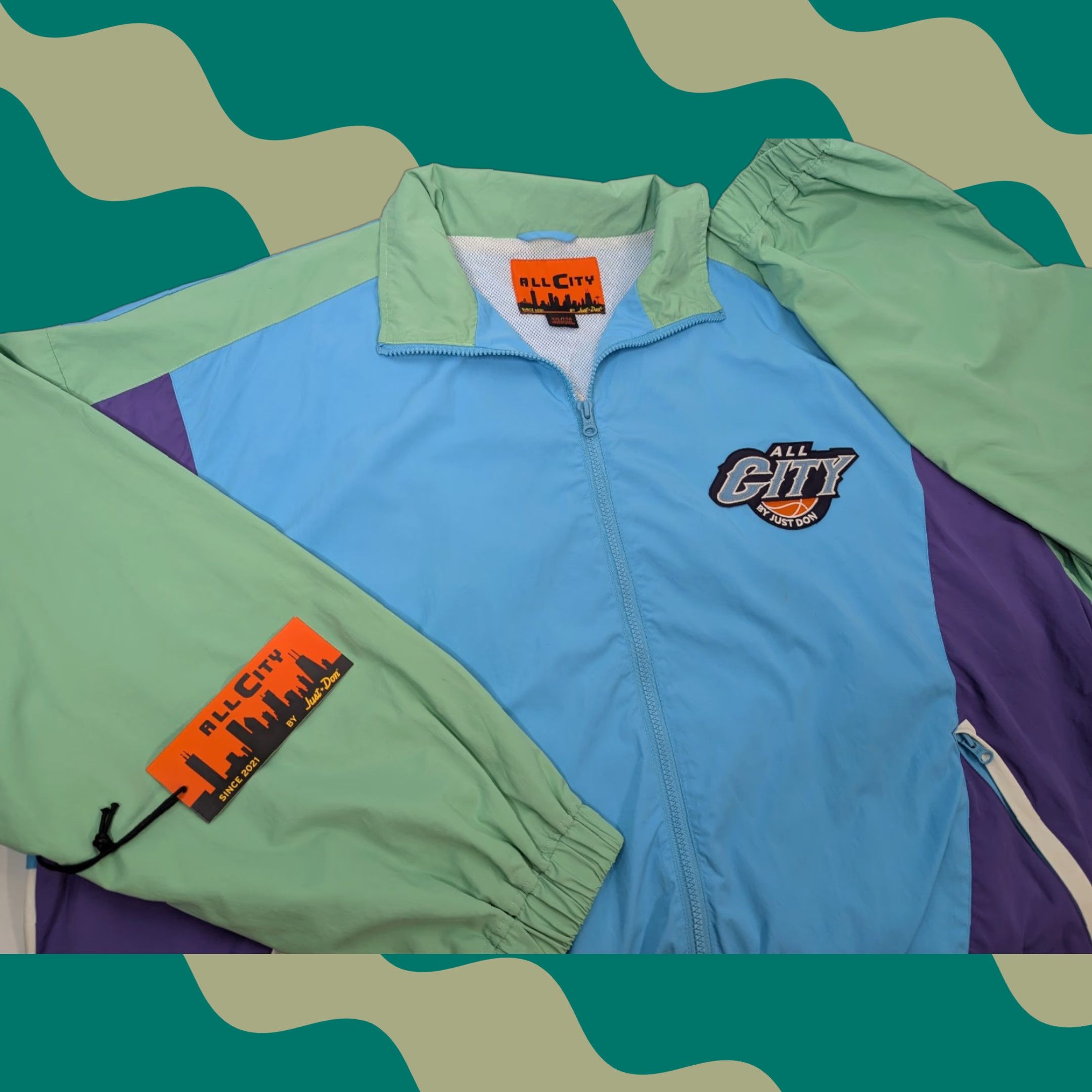 Just Don NWT Just Don LCKR Windbreaker Jacket Colorblock Multicolor 2XL Nylon Full Zip Lightweight Streetwear Mens Retro All City Windbreaker Size US XL / EU 56 / 4 - 1 Thumbnail