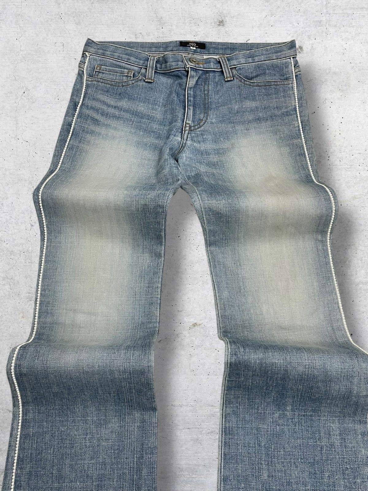 Yohji Yamamoto VINTAGE YOHJI YAMAMOTO JAPAN DESIGNER FLARED DIAMOND DENIM Size US 30 / EU 46 - 4 Thumbnail